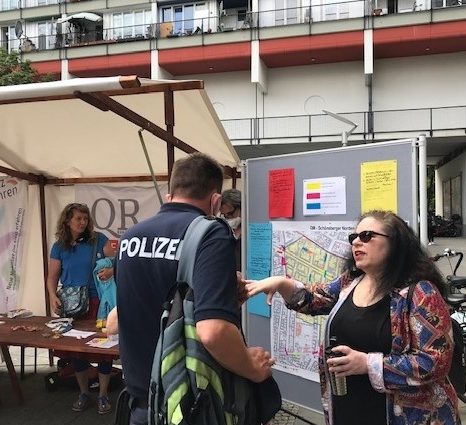 QR-Stand auf dem Tag der Offenen Tür